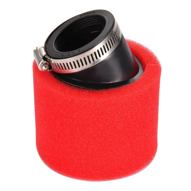 45 mm schuin schuimluchtfilter rood voor motorfiets ATV crossmotor